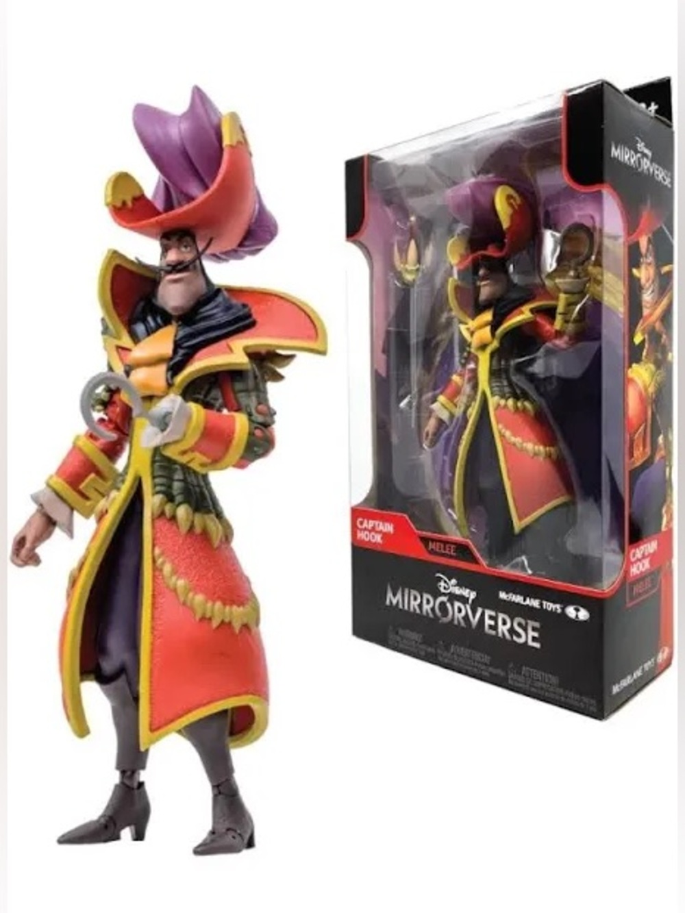 NIB McFarlane Toys Disney Mirrorverse Captain Hook Action Figure w Accessories